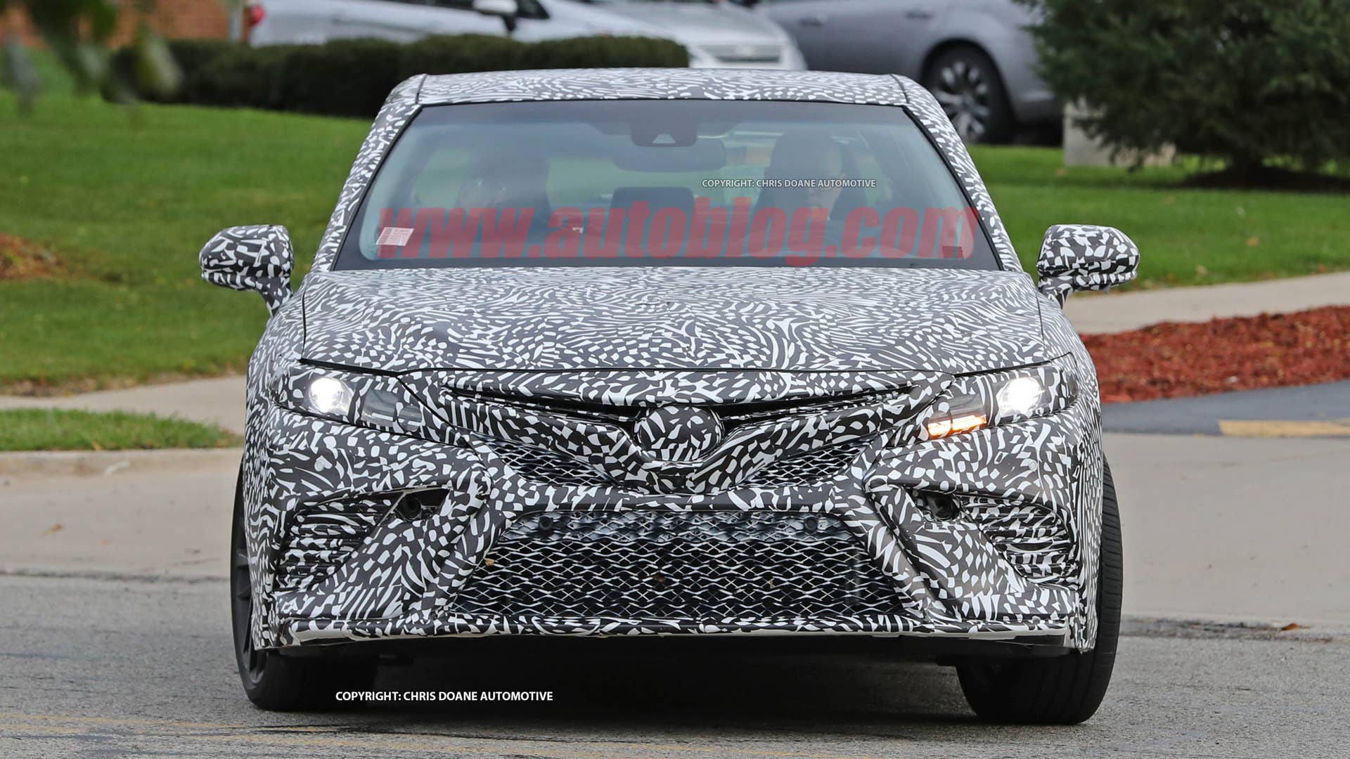 2018 Toyota Camry Spy Shots Front End Close Up Exterior