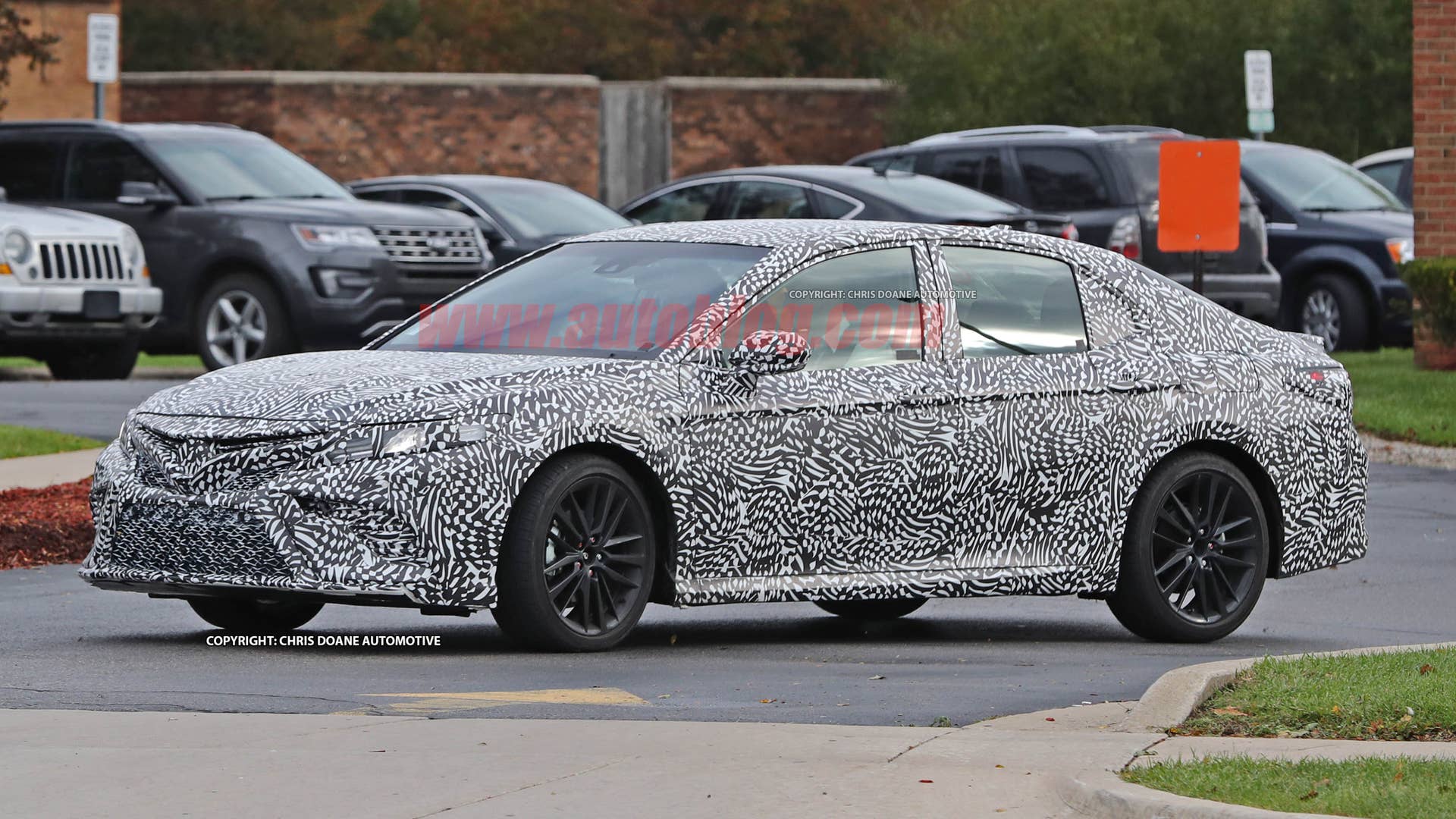 2018 Toyota Camry Spy Shots Front Three Quarter Exterior