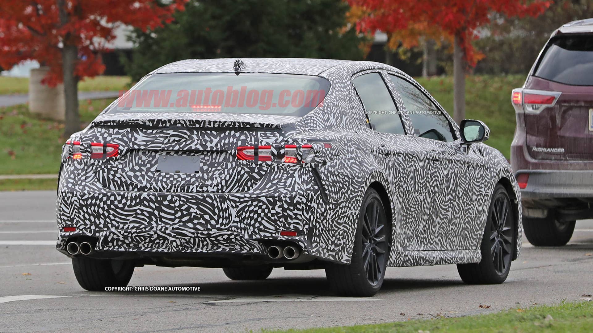 2018 Toyota Camry Spy Shots Rear End Exterior