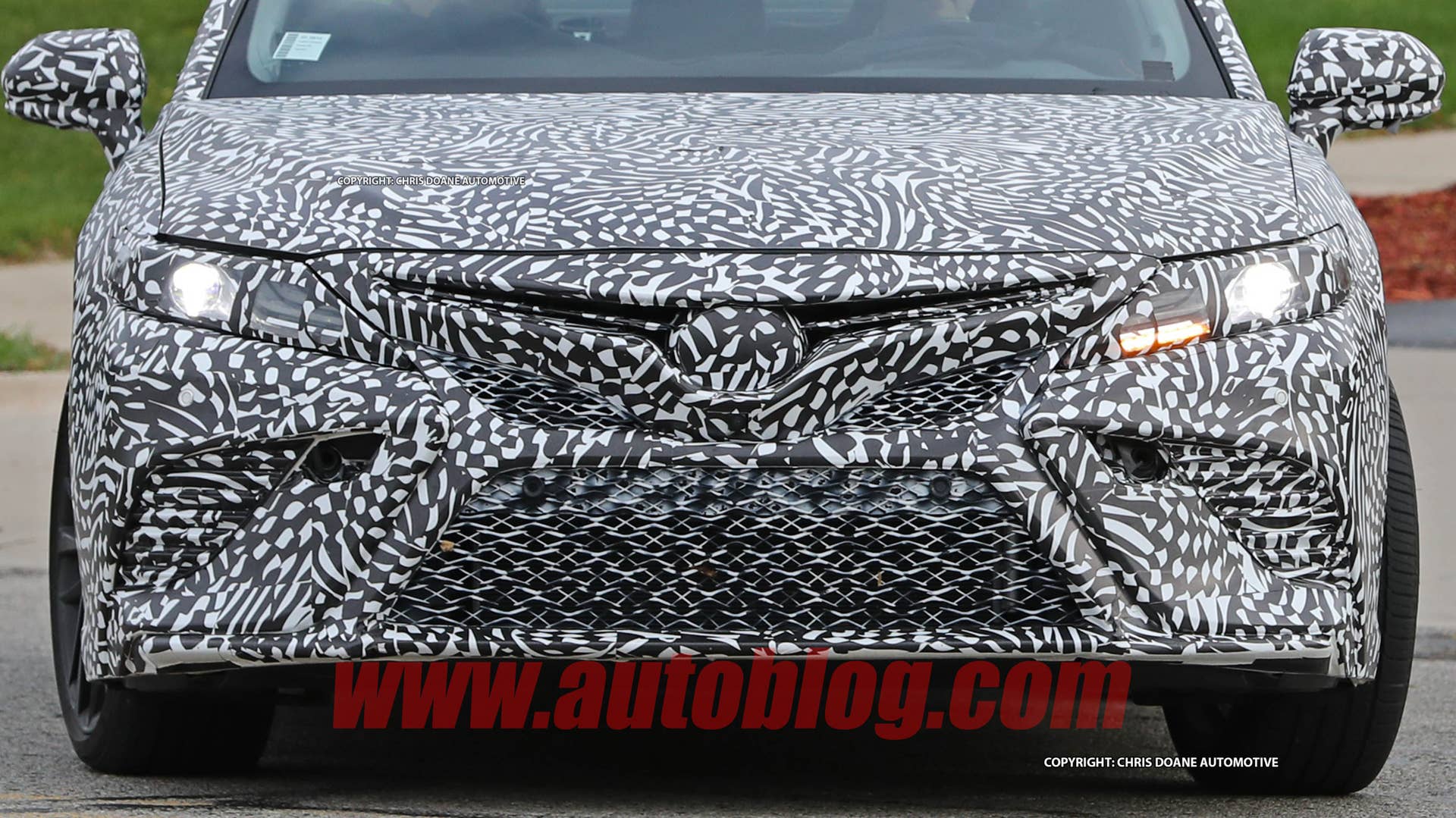 2018 Toyota Camry Spy Shots Front End Close Up Exterior