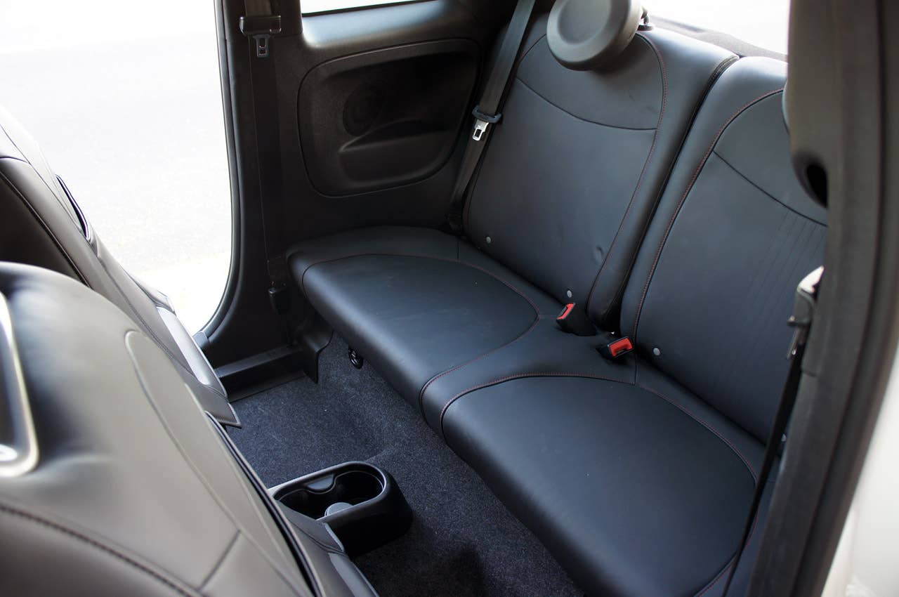 2012 Fiat 500 Abarth rear seats