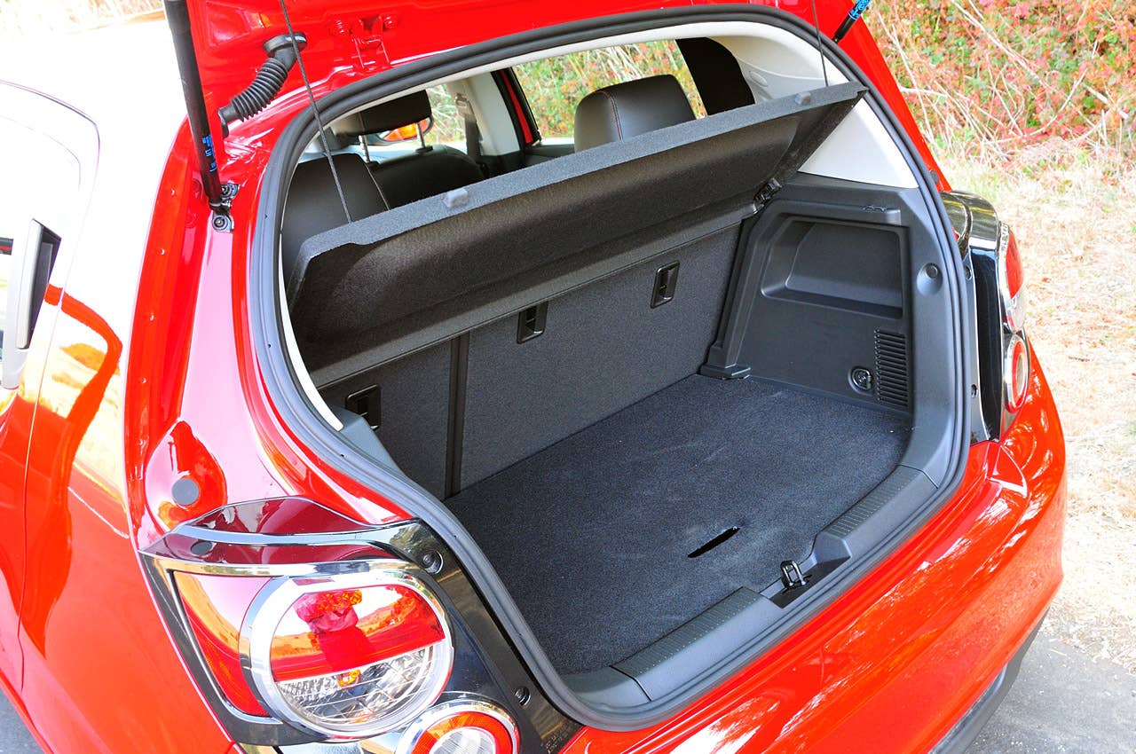 2013 Chevrolet Sonic RS rear cargo area