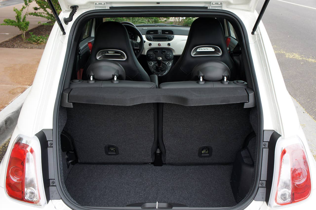 2012 Fiat 500 Abarth rear cargo area
