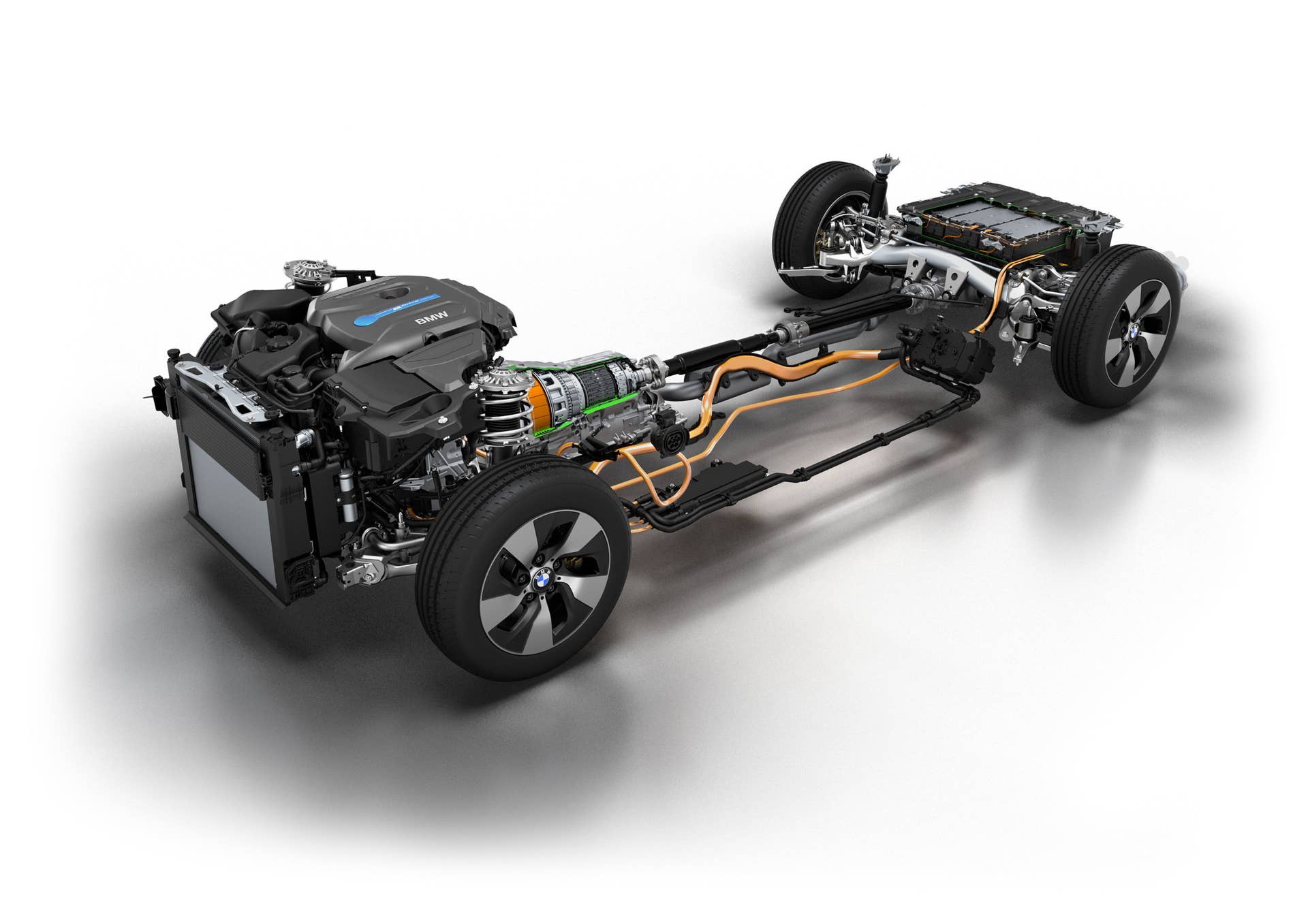 bmw 330e powertrain front