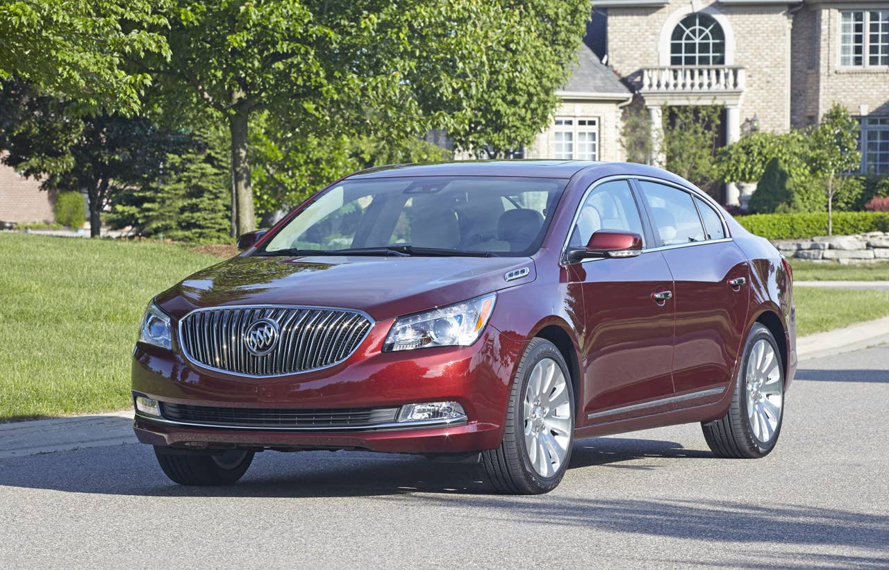 2014 Buick LaCrosse 1SL AWD with Baroque Red Metallic exterior color and 19 Alloy Wheels.  front view
