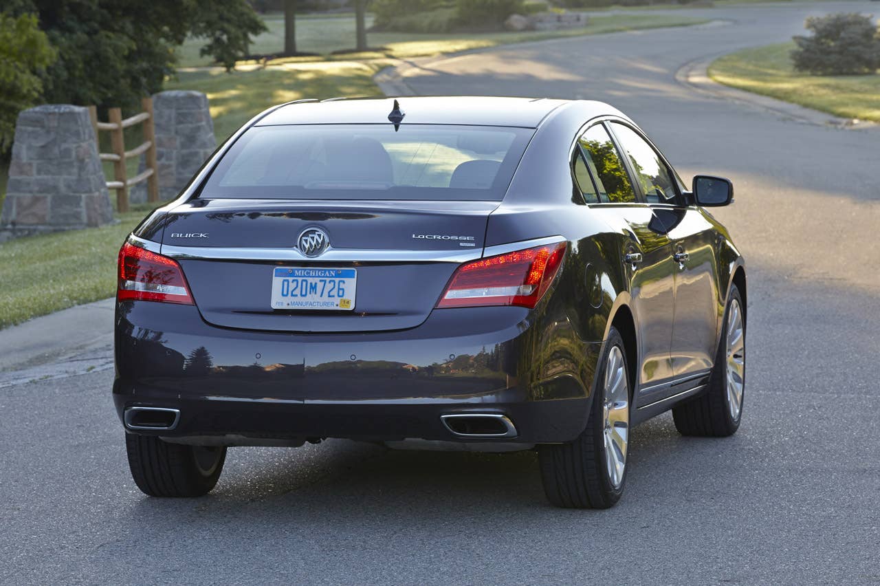 2014 Buick LaCrosse 1SL AWD with Midnight Amethyst Metallic exterior color and 19 Alloy Wheels. Rear view