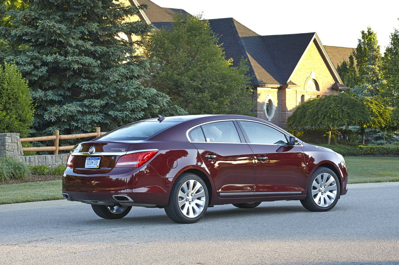 2014 Buick LaCrosse 1SL AWD with Baroque Red Metallic exterior color and 19 Alloy Wheels.  Side view