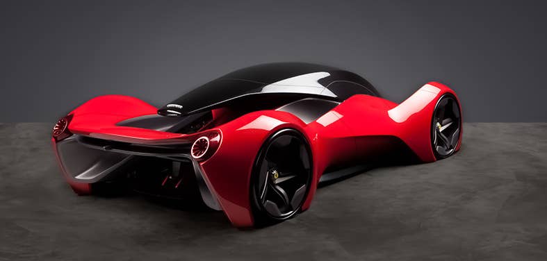 Ferrari FuTurismo - College for Creative Studies rear 3/4