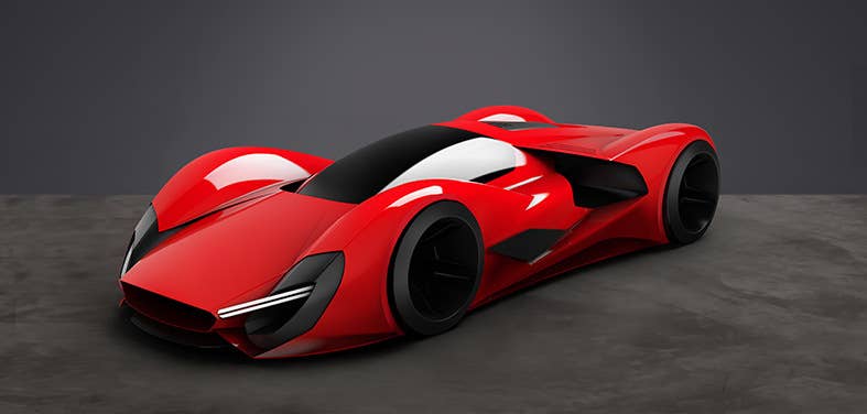 Ferrari Parabolica - Hochschule Pforzheim front 3/4