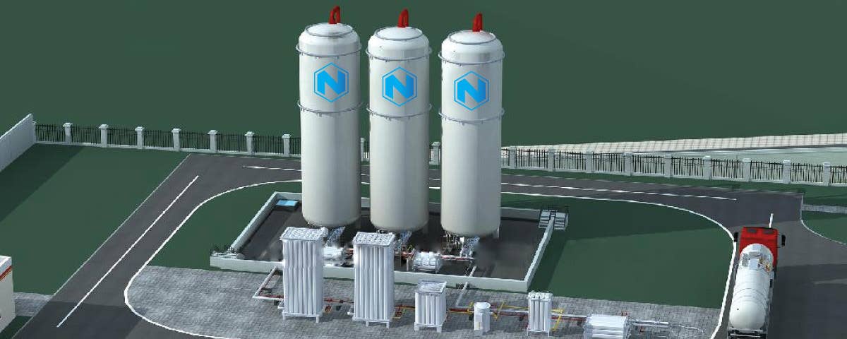 Nikola One Electric Semi Truck with natural gas well