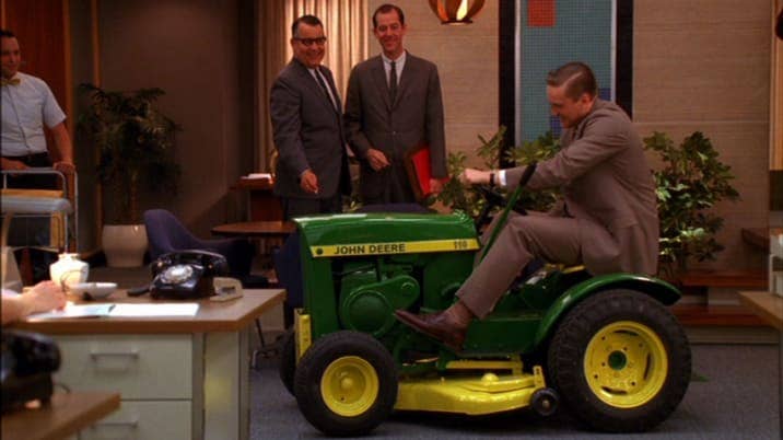 John Deere 110 riding mower Mad Men