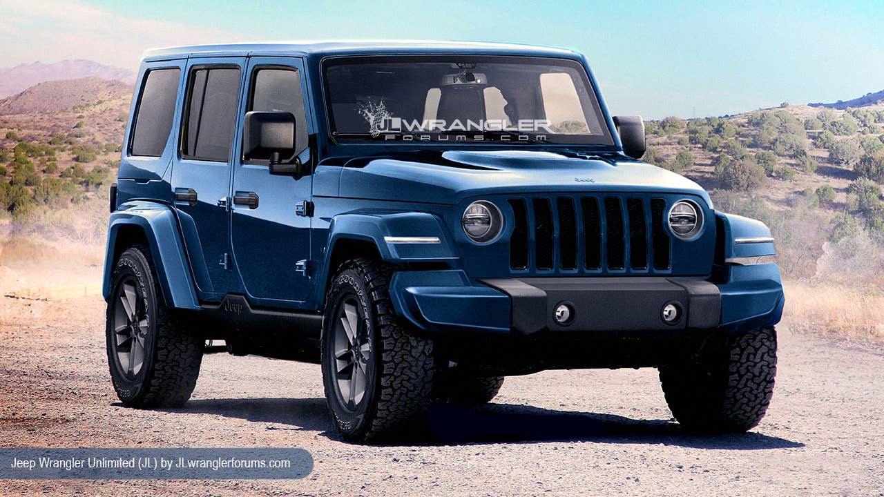 2018 Jeep Wrangler JL rendering