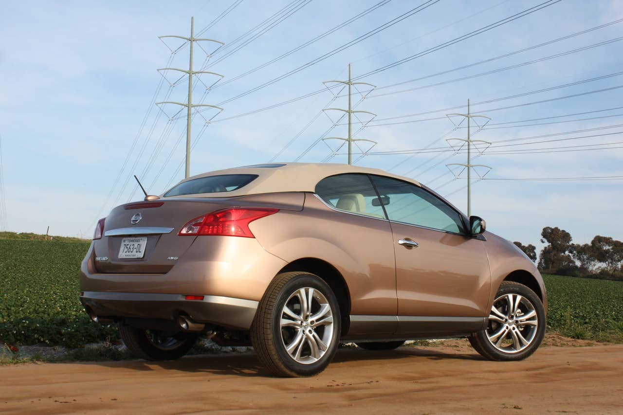 2011 Nissan Murano CrossCabriolet rear 3/4 view