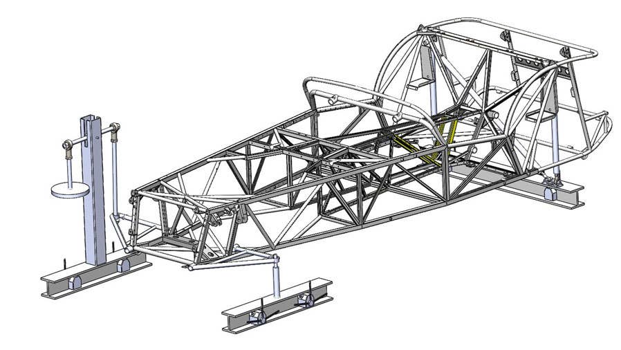 caterham seven butted tube prototype rendering