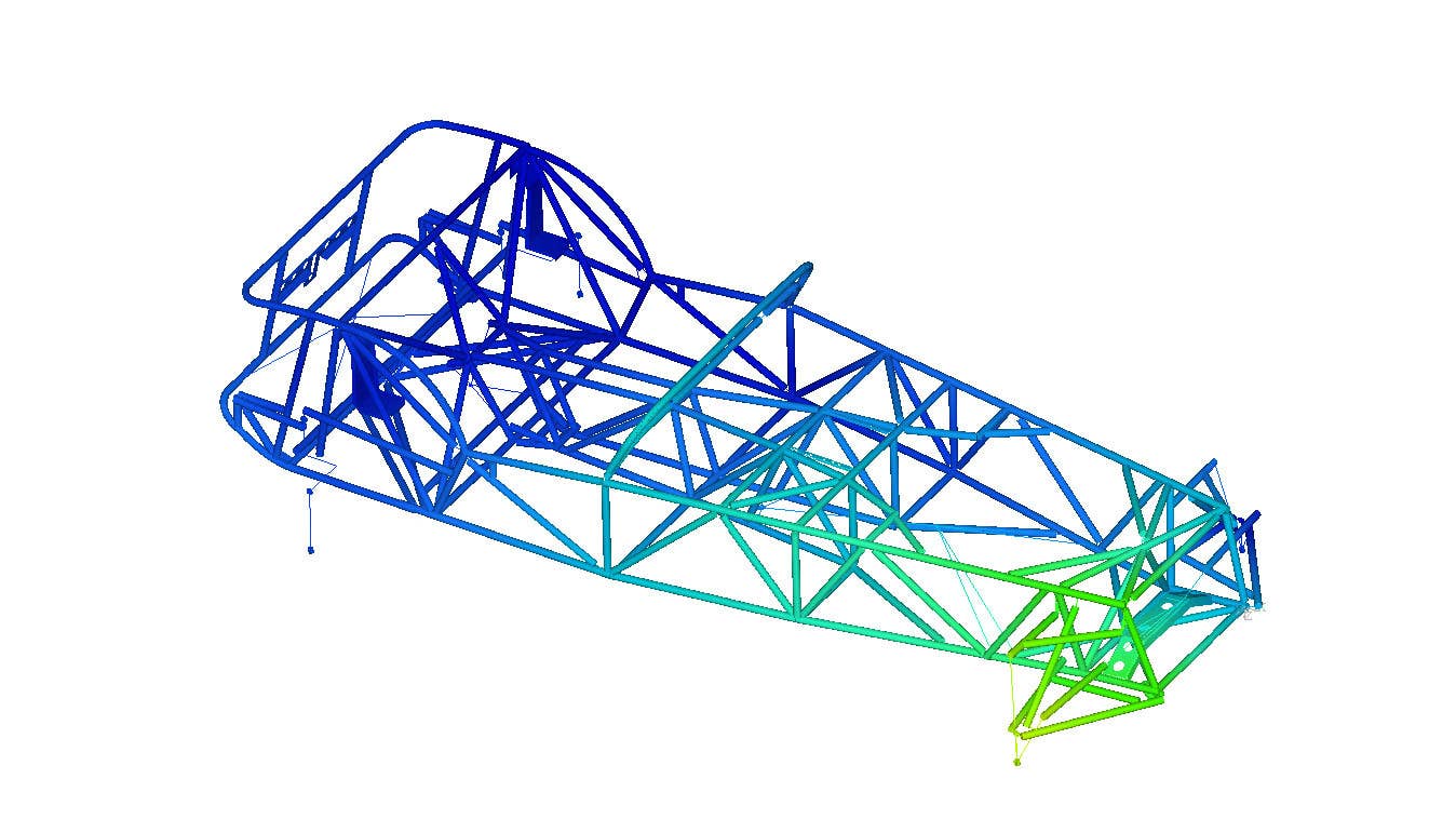 caterham seven butted tube prototype digital rendering