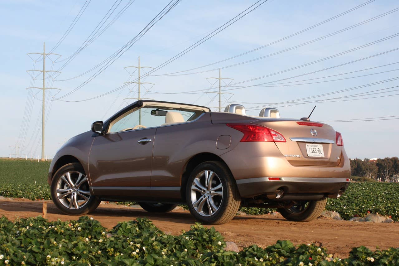 2011 Nissan Murano CrossCabriolet rear 3/4 view