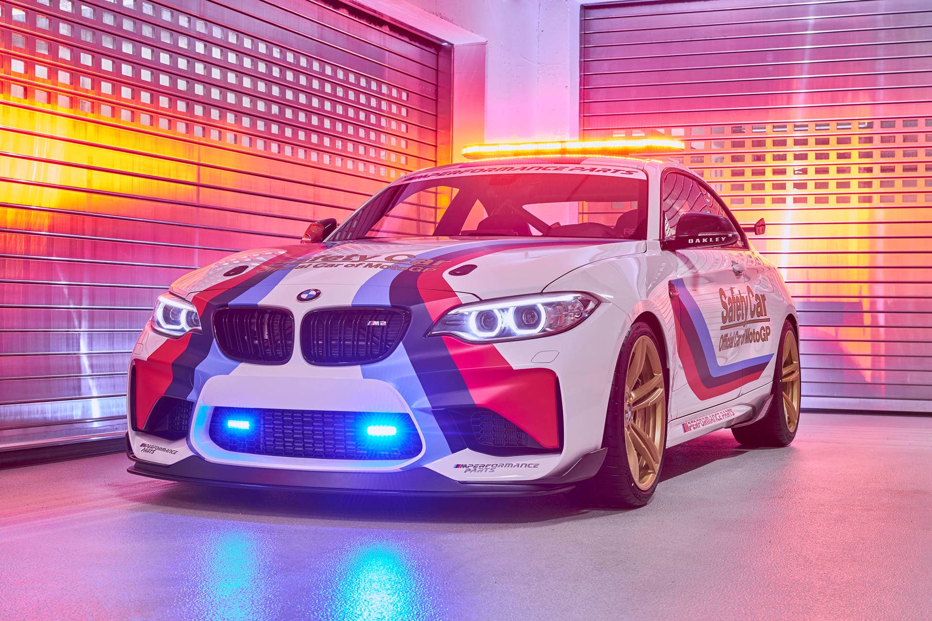 BMW M2 MotoGP Safety Car garage
