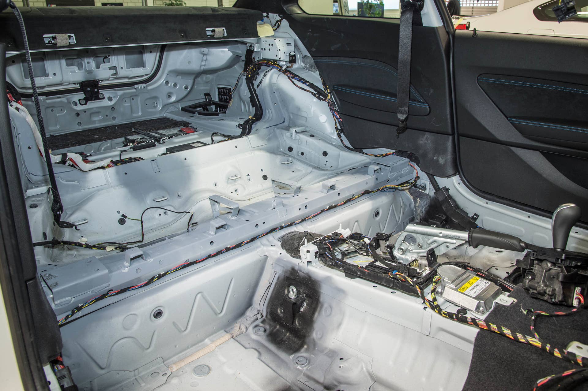BMW M2 MotoGP Safety Car interior stripped