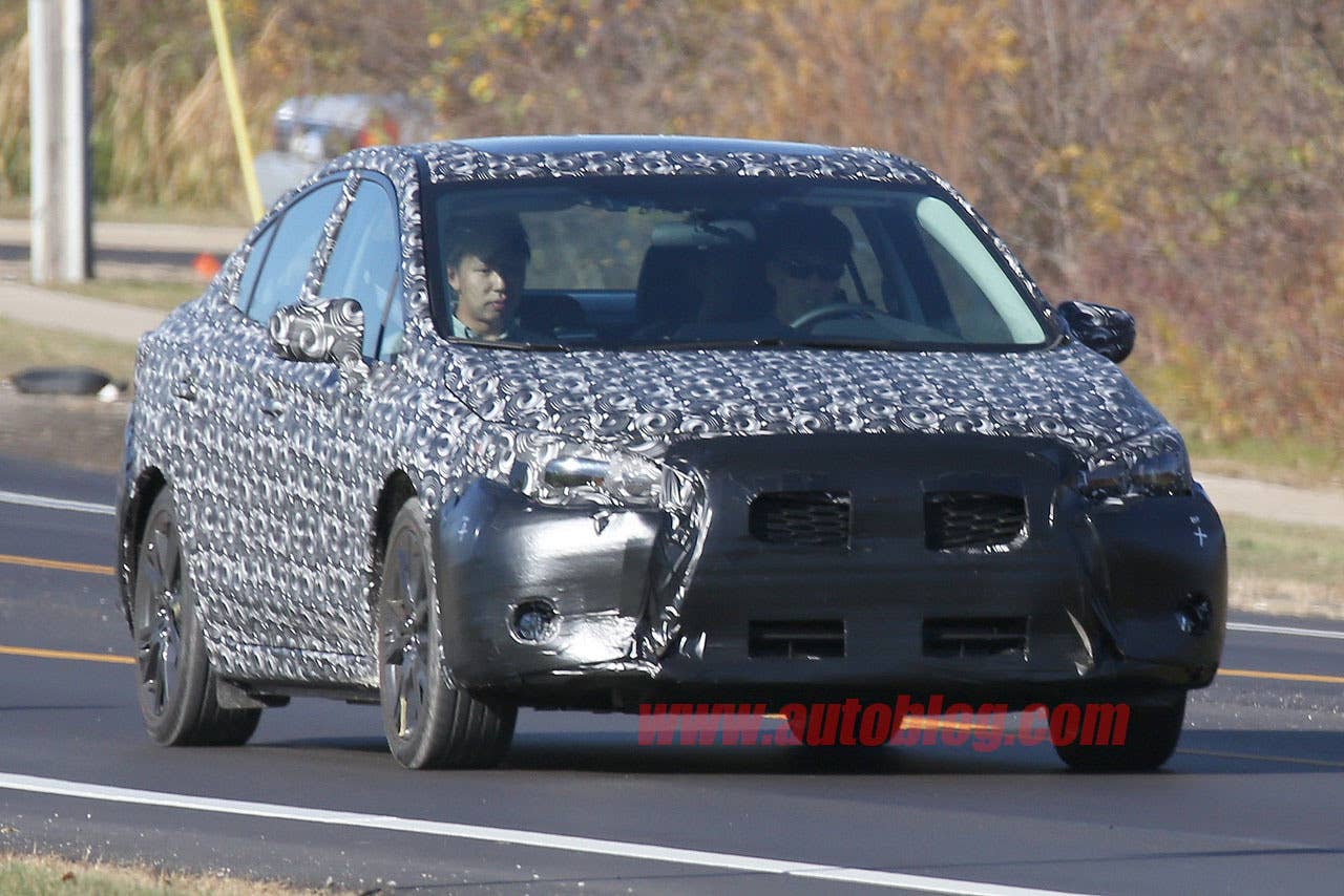 camouflaged 2017 subaru impreza spy shots grille