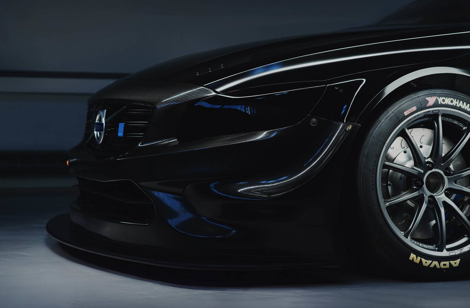 Volvo S60 Polestar TC1 front detail garage