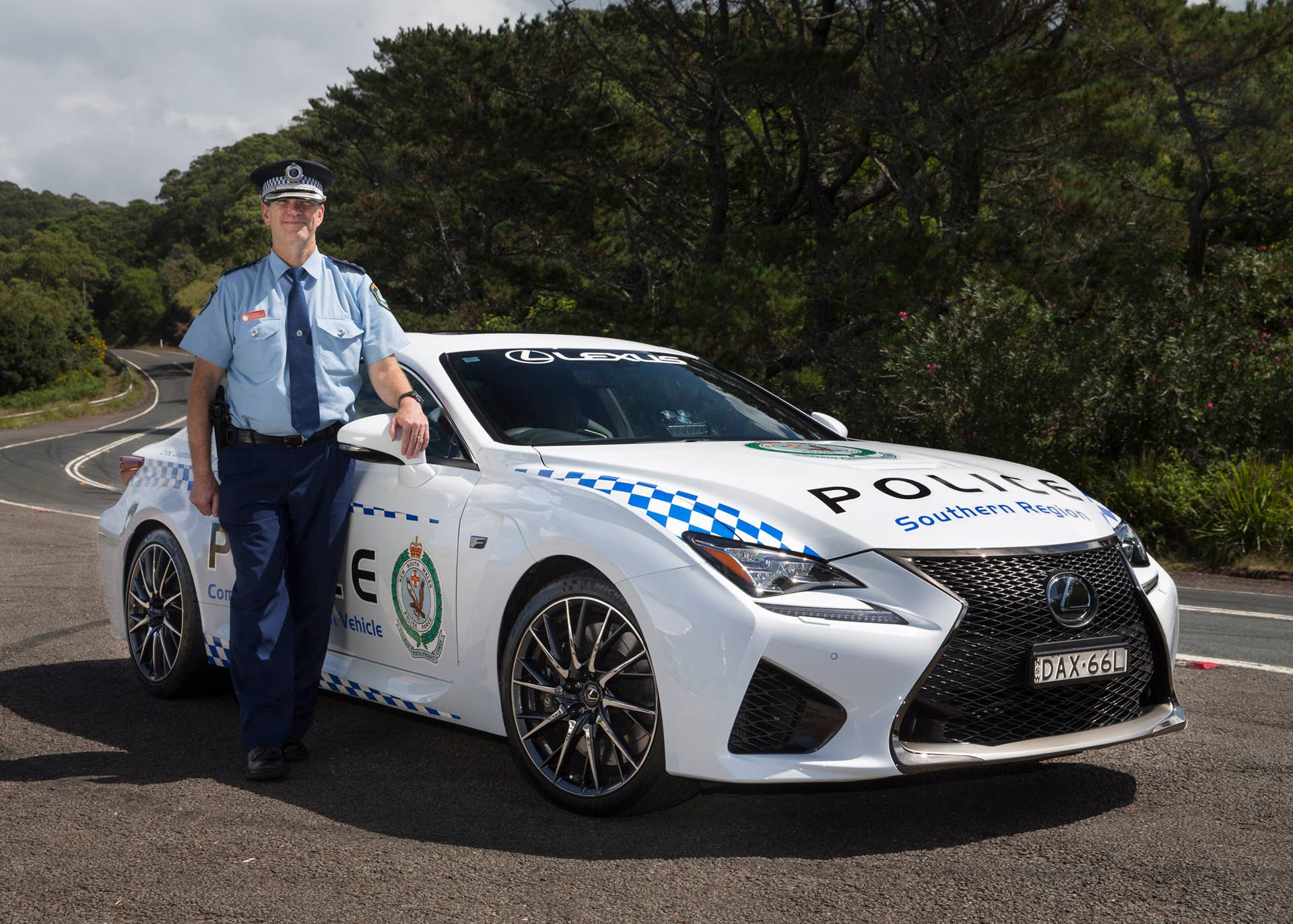 Lexus RC F NSW Police front 3/4