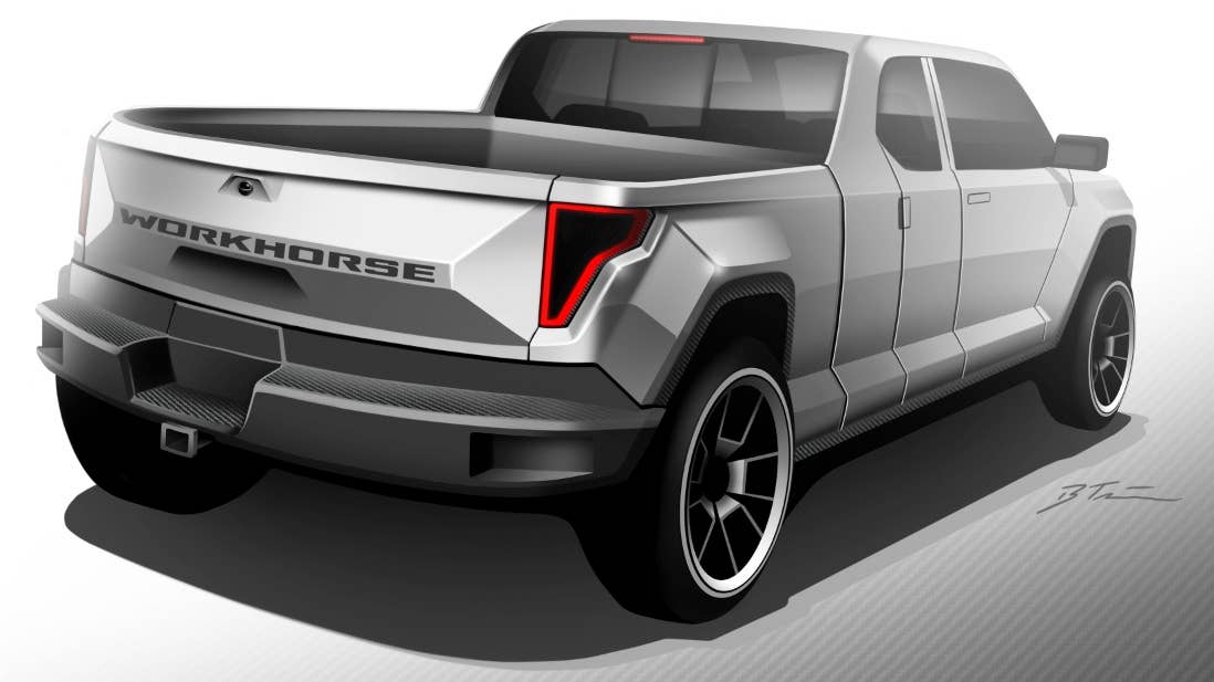 Workhorse W-15 Electric Pickup Truck Rear End Exterior