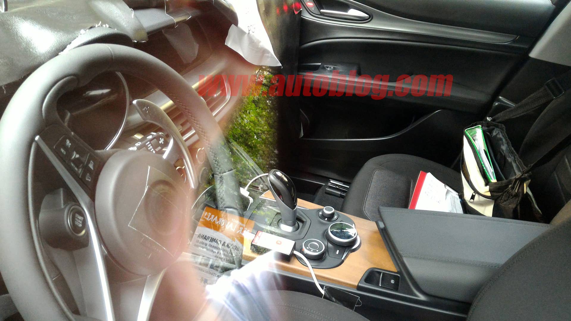 alfa romeo stelvio suv interior spy photo