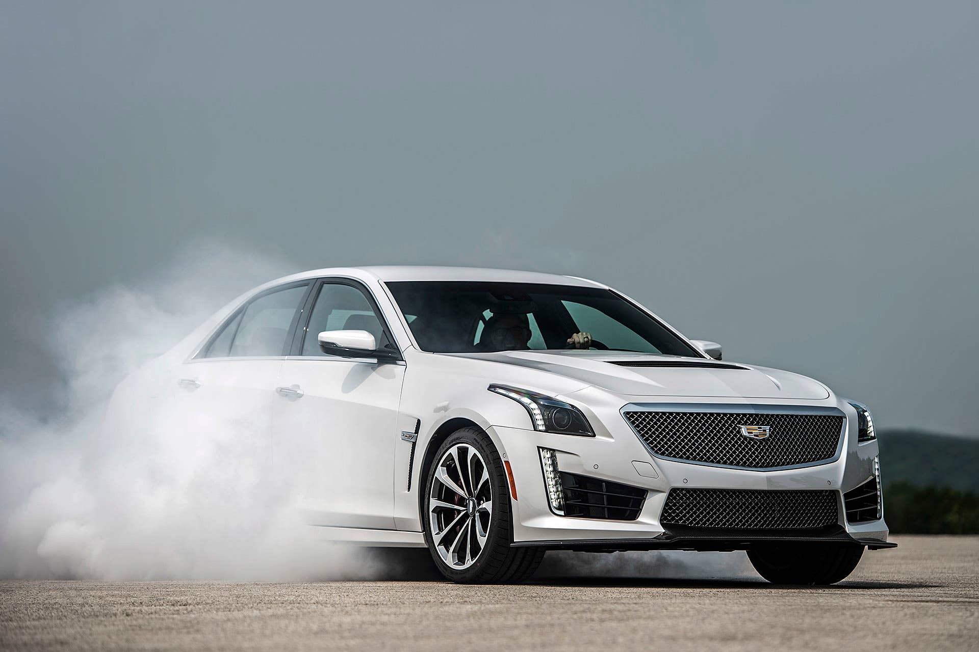 2016 Cadillac CTS-V burnout