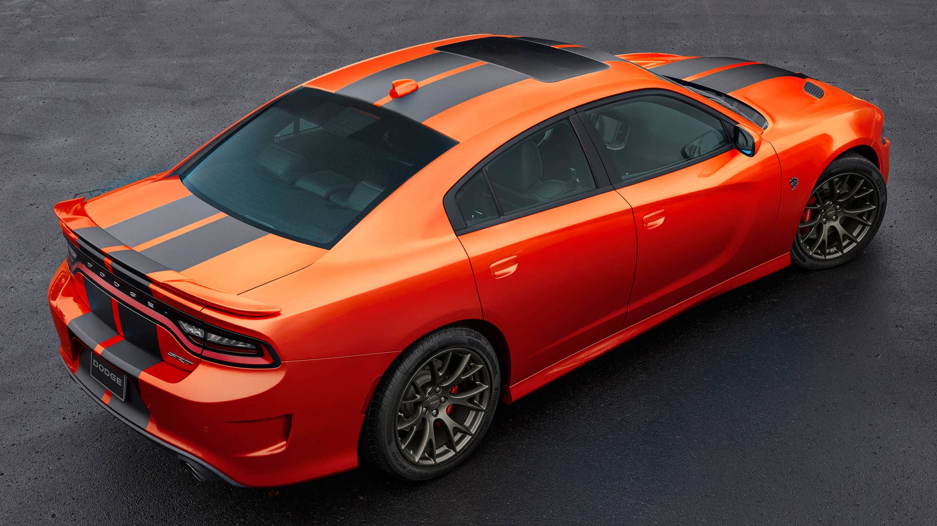 2016 dodge charger srt go mango rear