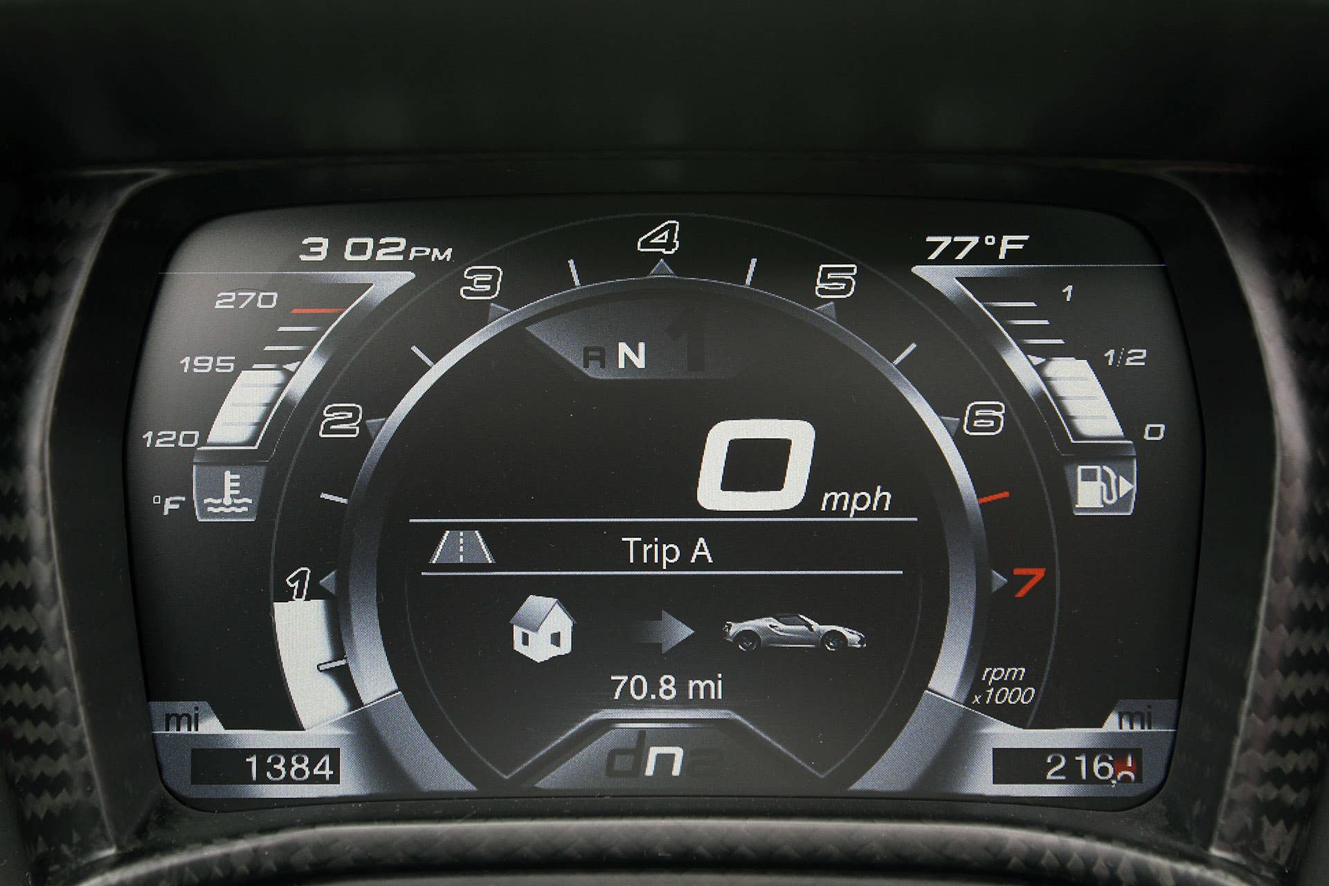 2015 Alfa Romeo 4C Spider gauges