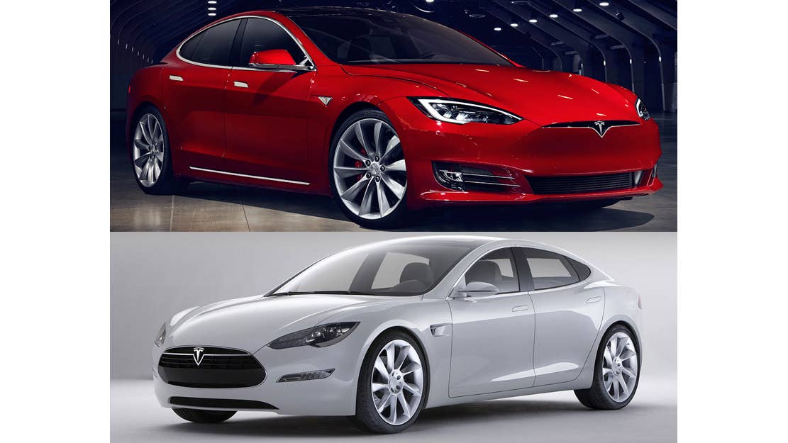 Tesla Model S grille comparison