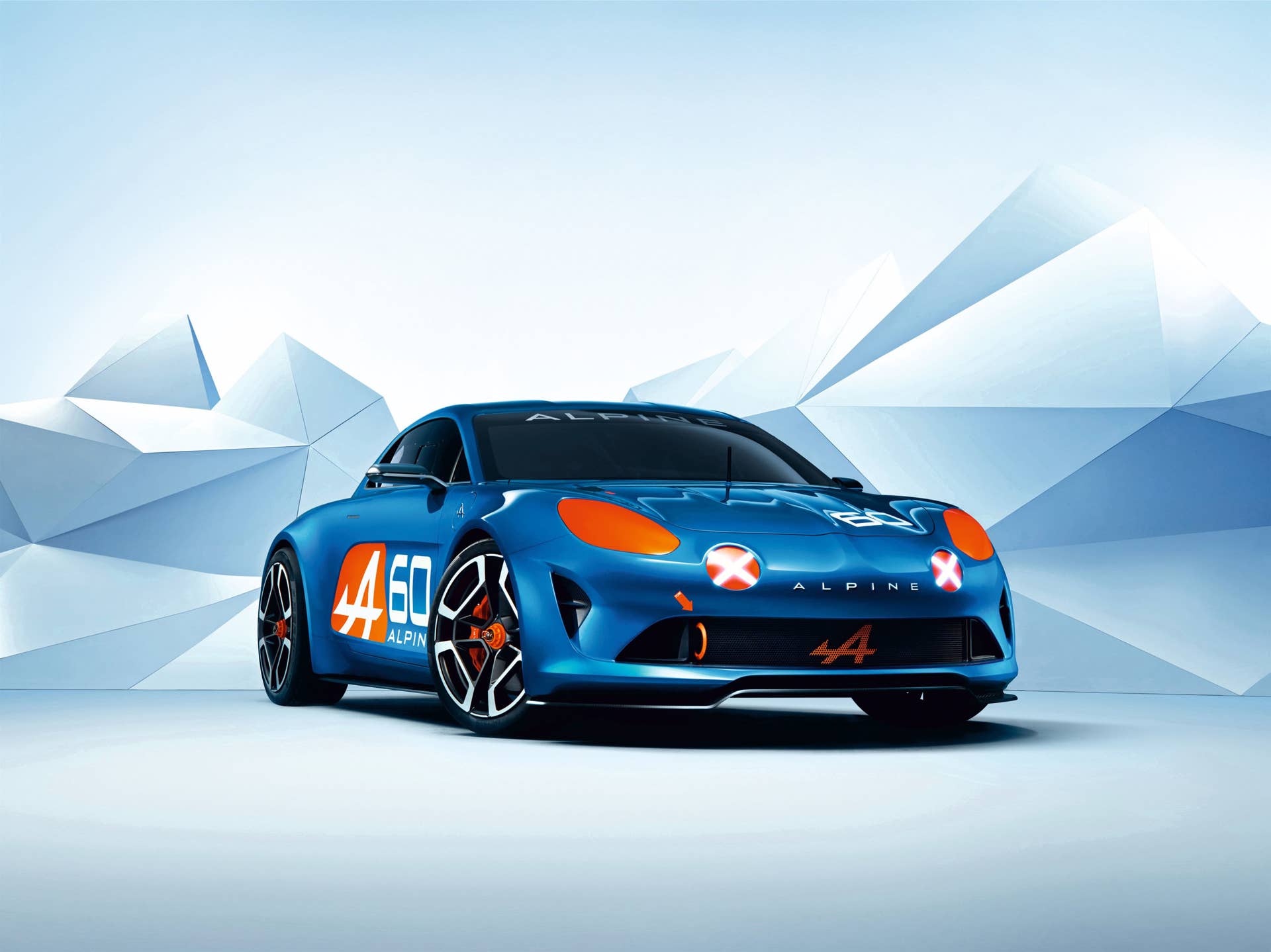 Alpine Celebration show car front 3/4