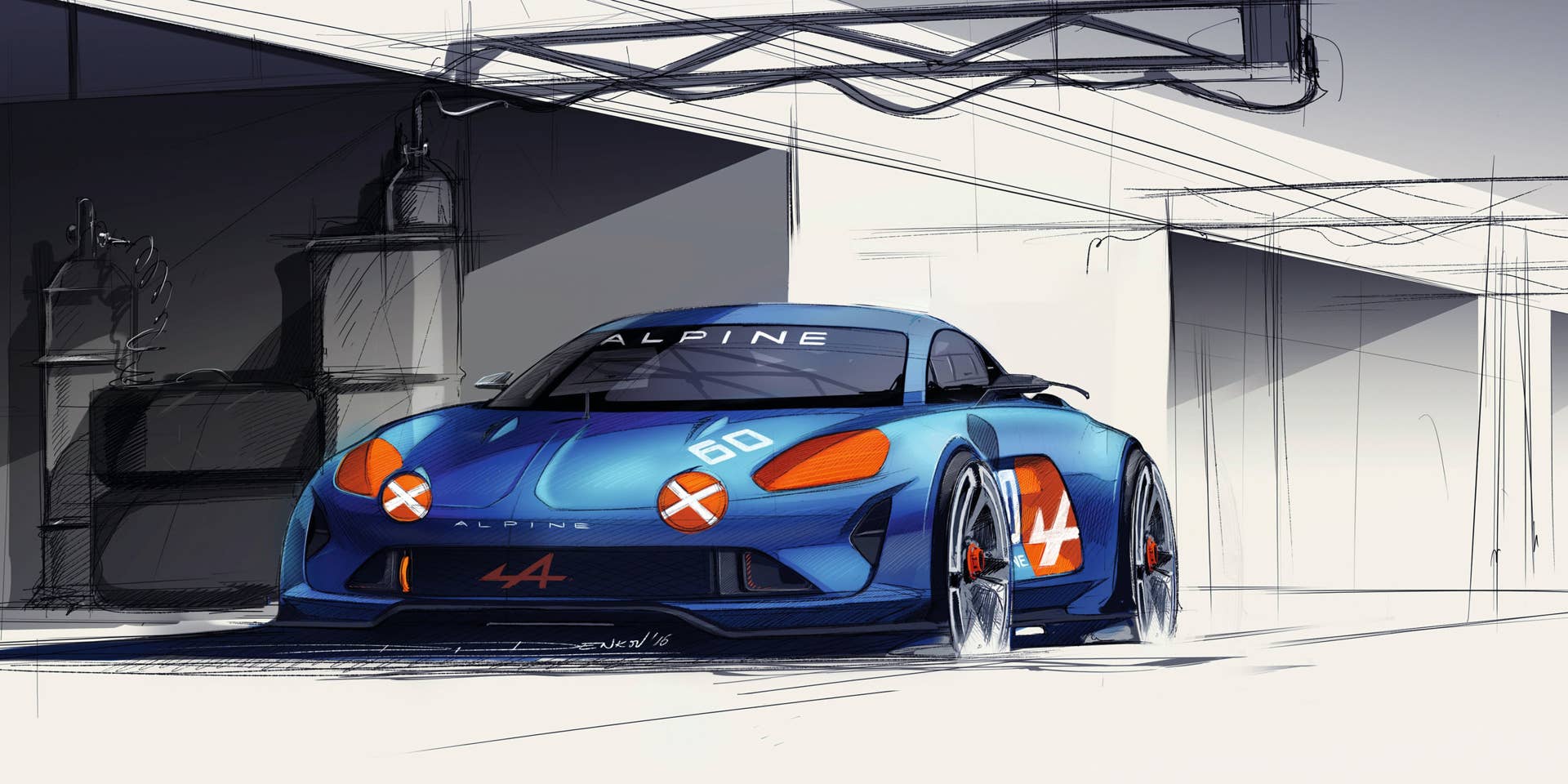 Alpine Celebration concept design sketch front 3/4