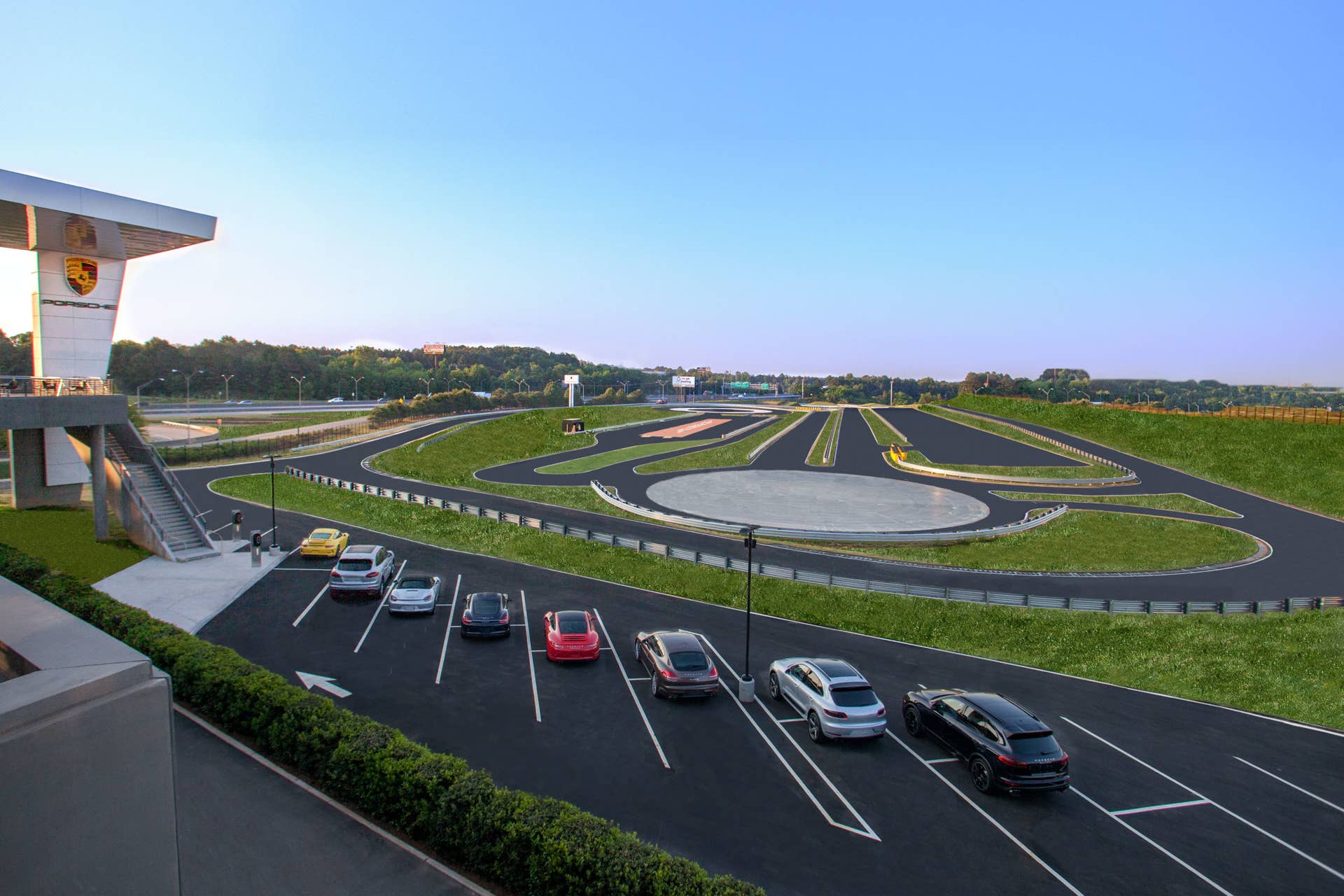 porsche experience center track view