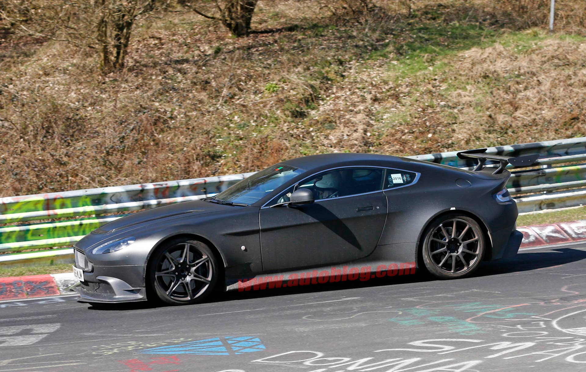 Aston Martin Vantage GT8 spied side