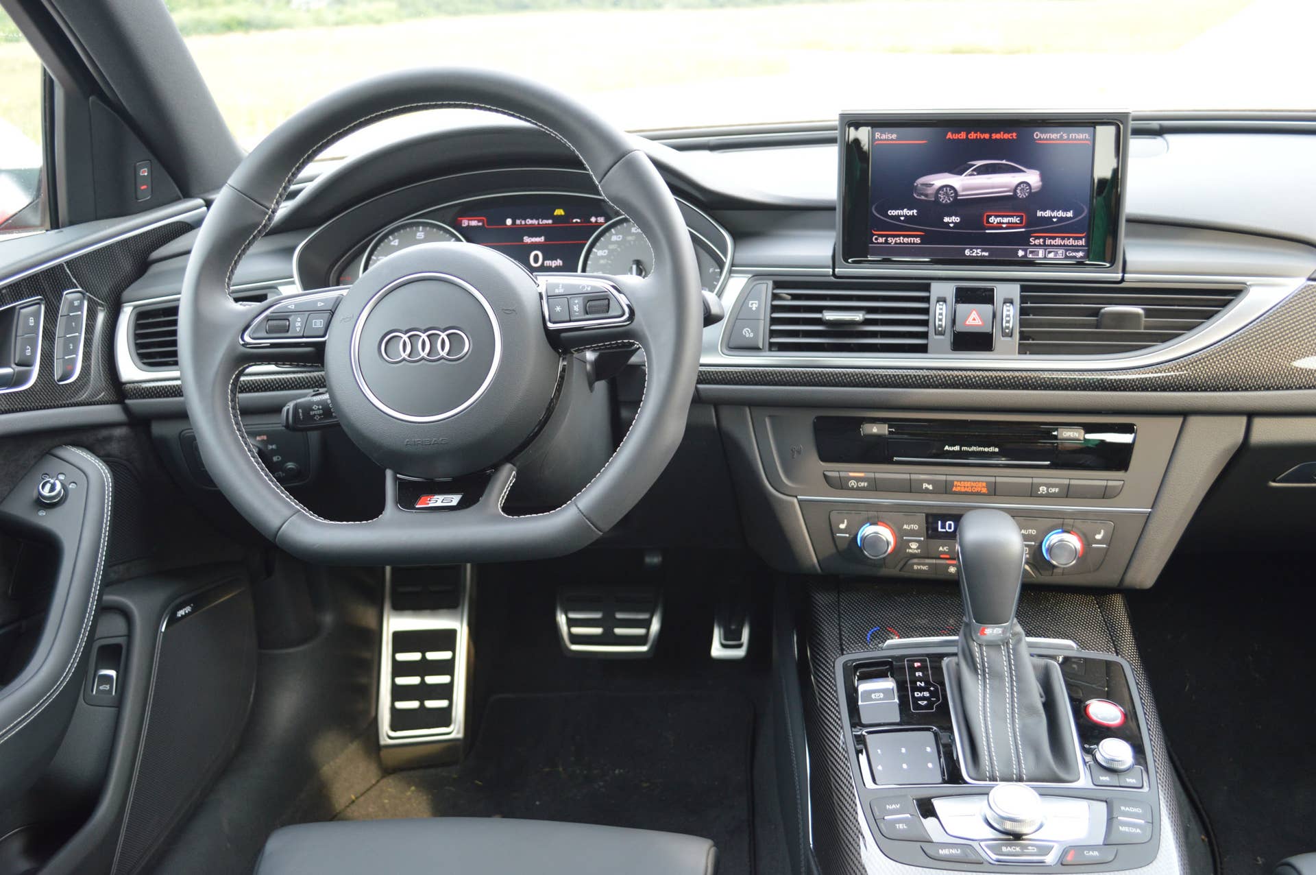 2016 audi s6 black leather interior dashboard steering wheel