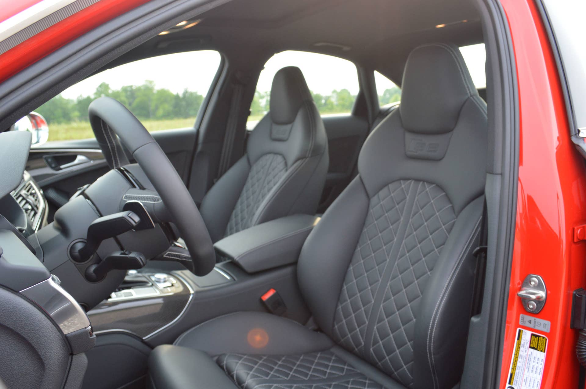 2016 audi s6 black leather interior seats
