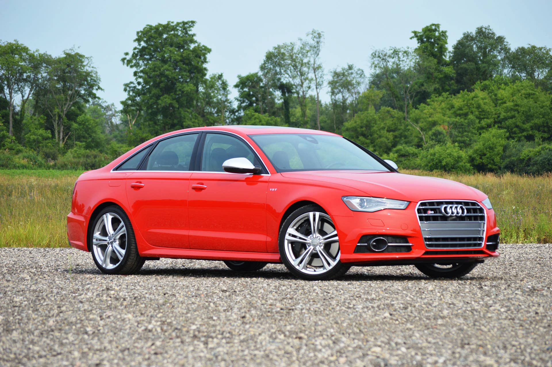 2016 audi s6 red front side view