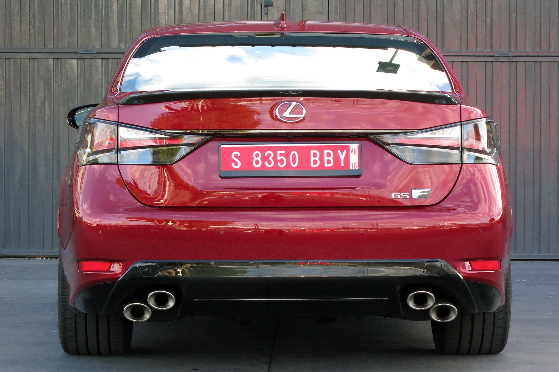 2016 Lexus GS F rear view