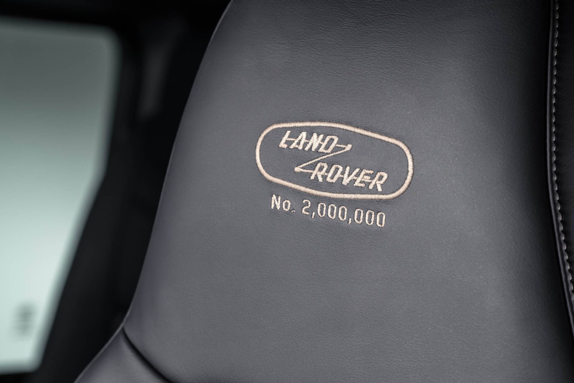 Land Rover Defender 2,000,000 embroidered seat headrest