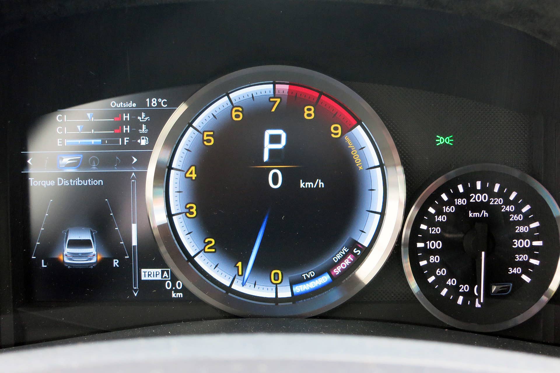 2016 Lexus GS F gauges