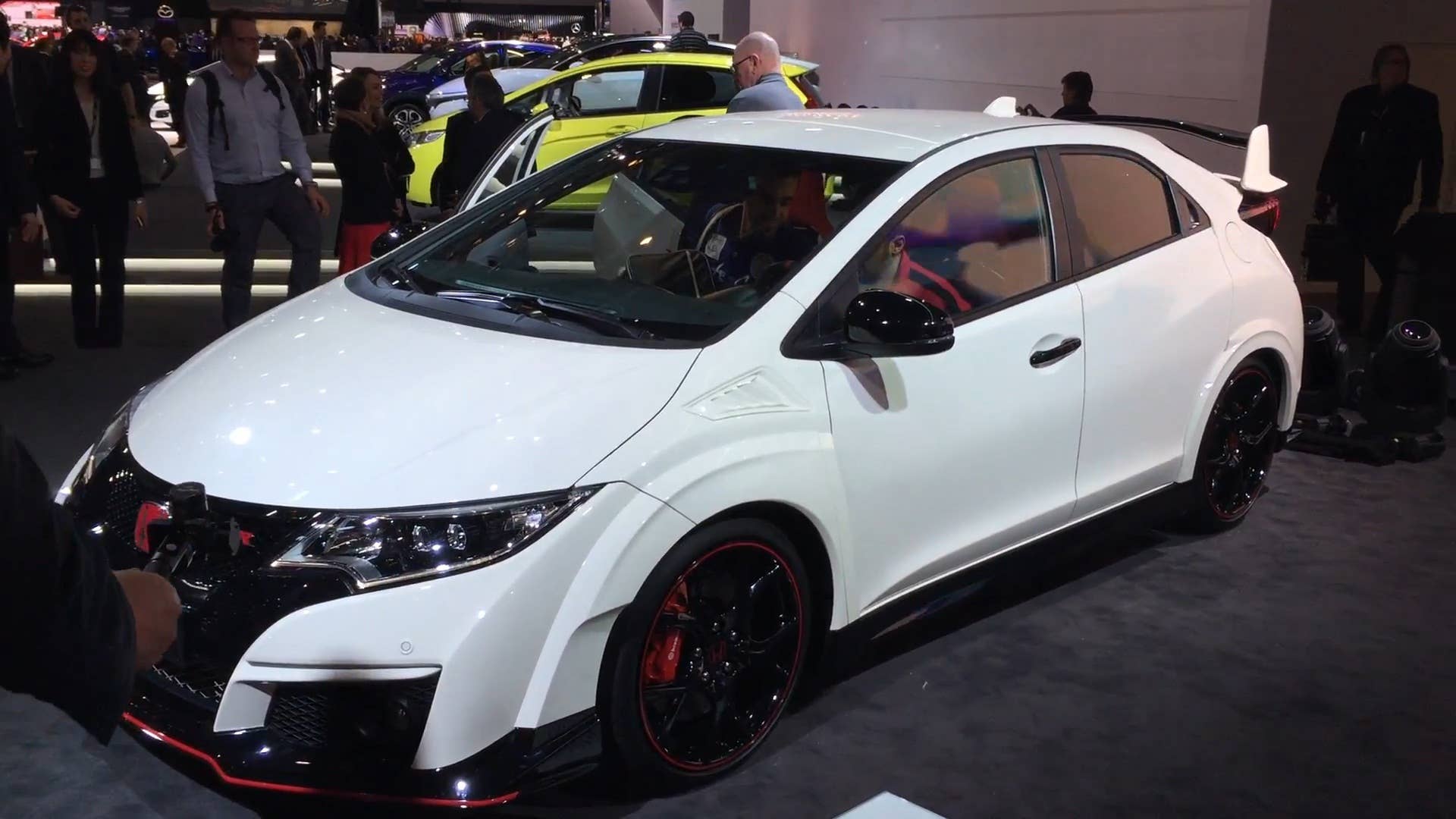 A look at the Honda Civic Type R at the 2015 Geneva Motor Show.