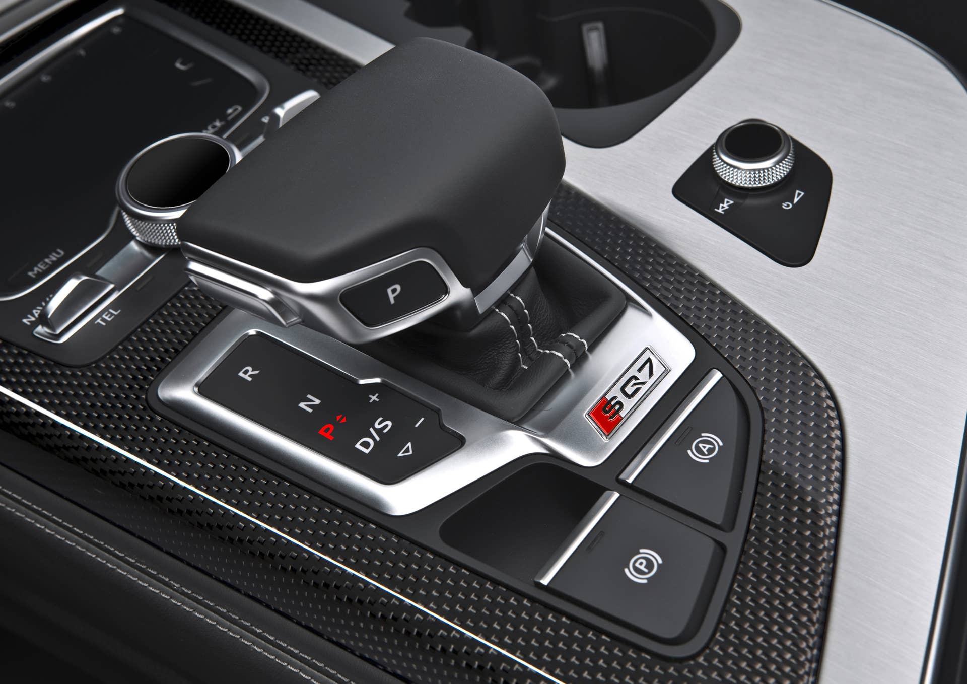 Audi SQ7 TDI interior shifter
