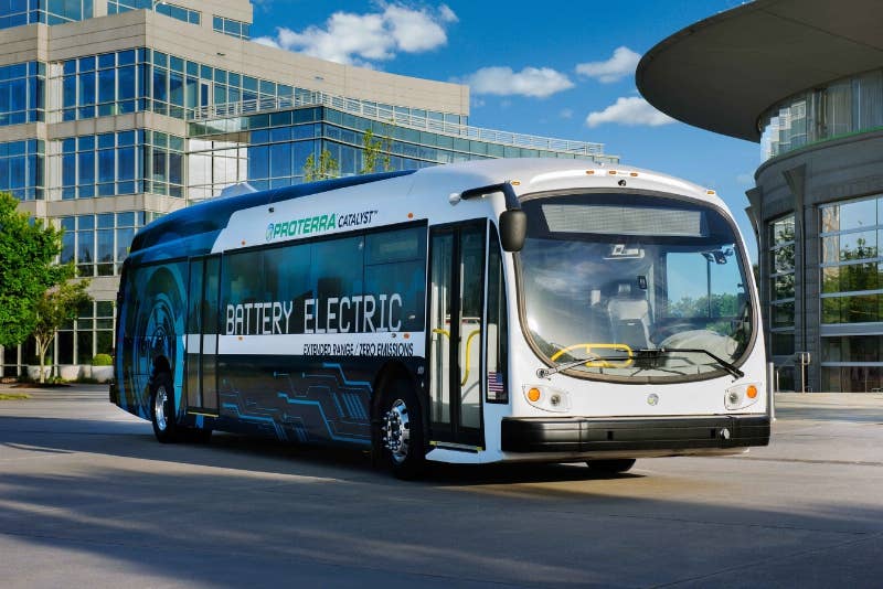 Proterra, the leading provider of zero-emission, battery-electric buses, today announced that it will begin supplying buses to campus locations nationwide (PRNewsFoto/Proterra)