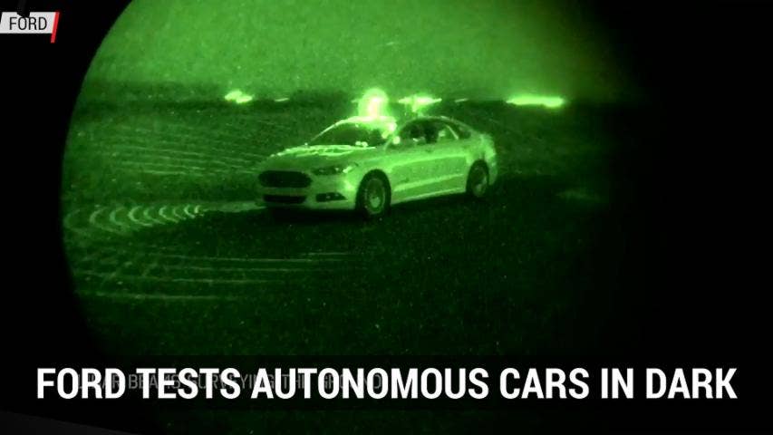 Ford Tests Autonomous Cars In Dark | Autoblog Minute