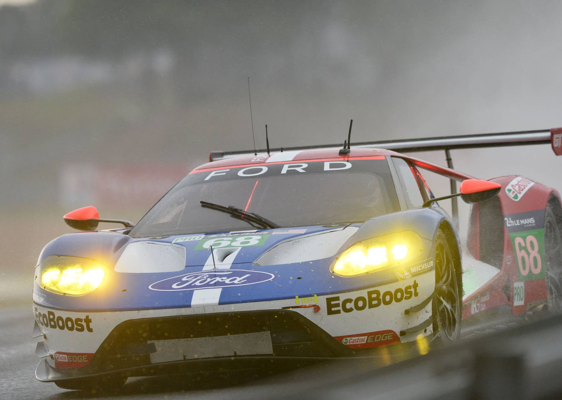 France's Sebastien Bourdais drives his Ford GT nÂ°68 during the second qualifying practice session of the 84th Le Mans 24 hours endurance race, on June 16, 2016 in Le Mans, western France. Sixty cars with 180 drivers will participate in the event on June 18 and 19. / AFP / JEAN-FRANCOIS MONIER (Photo credit should read JEAN-FRANCOIS MONIER/AFP/Getty Images)