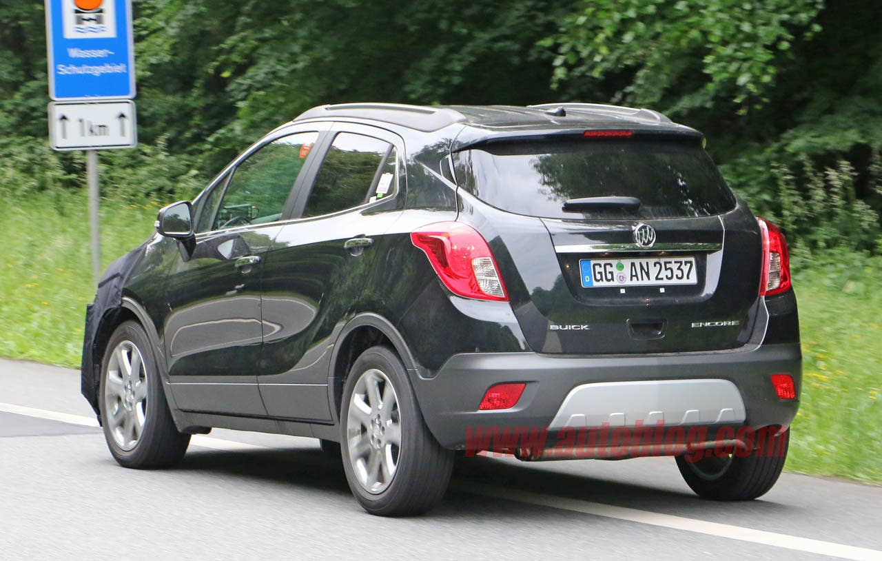 2016 Vauxhall Mokka prototype rear 3/4