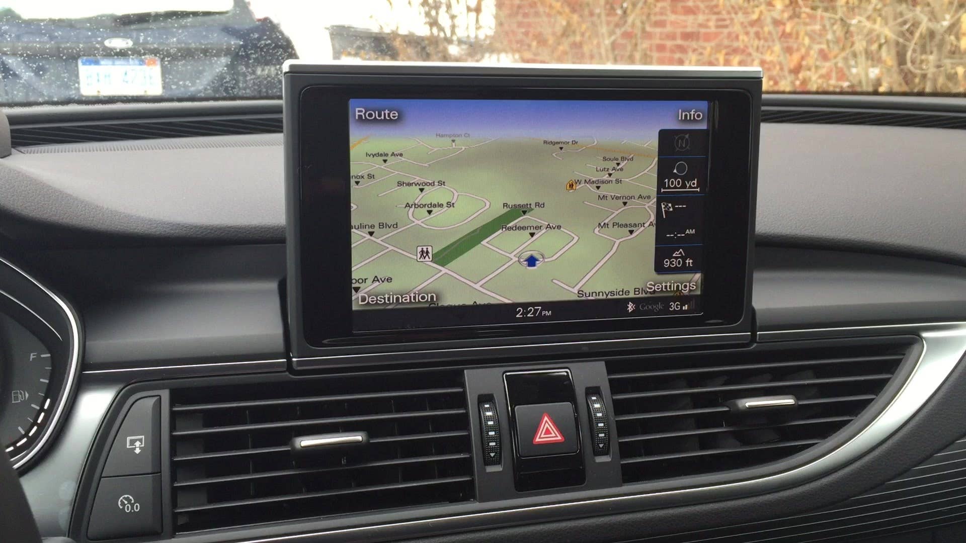 Watch the infotainment screen on the Audi S7 hide itself away.