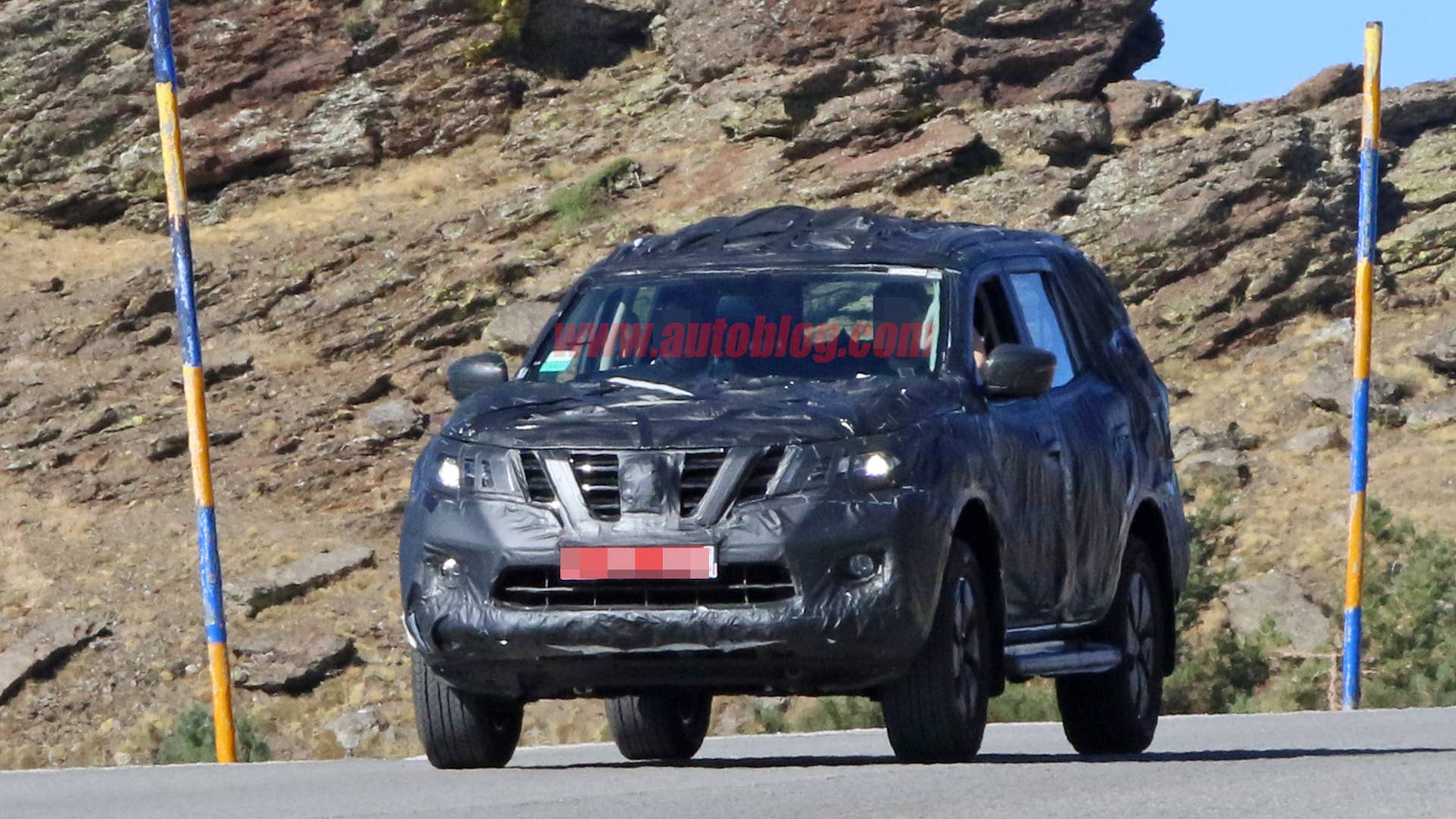 Nissan Navara SUV Spy Shots Front End Exterior