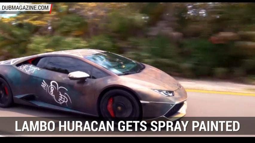 Lamborghini Huracan Spray Painted By Artist Rich B Caliente | Autoblog Minute